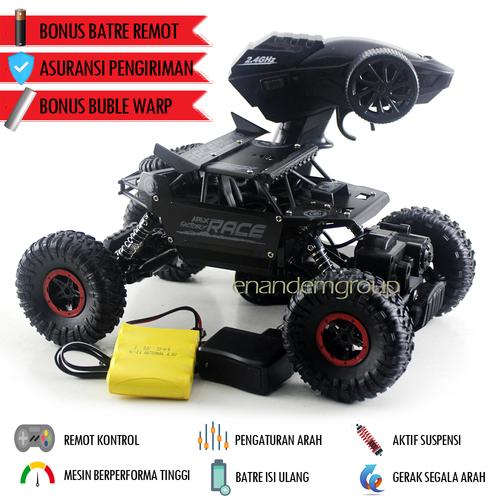Foto Produk Mainan Mobil Offroad Remote Control Rocks Crawler - Hitam dari Mafemale