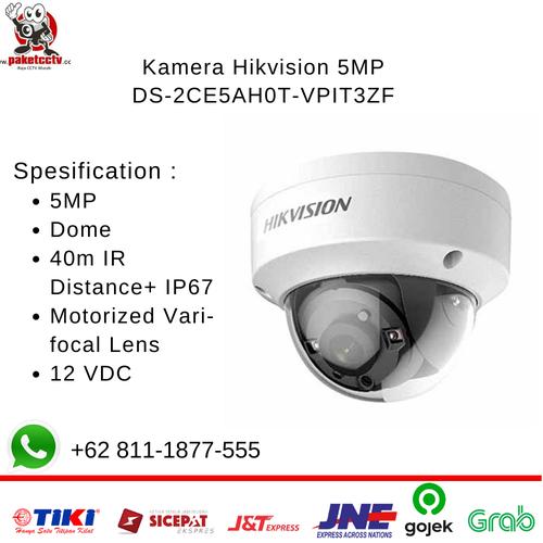 Gambar Kamera CCTV Hikvision 5MP DS-2CE5AH0T-VPIT3ZF Indoor dari Raja CCTV Murah Jakarta Utara Tokopedia