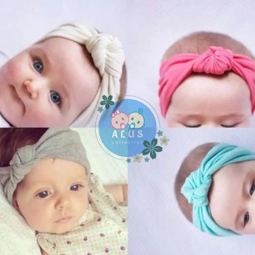 Foto Produk Headband Baby Newborn | Anak Perempuan | simpul ikat | - Putih, 0 - 3 tahun dari alus Collection