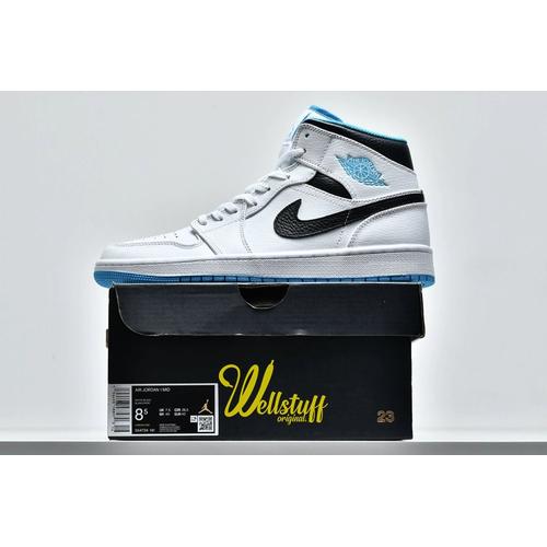 nike air jordan 1 retro mid laser blue white black