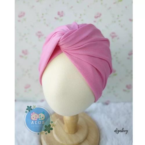 Foto Produk TURBAN SALSA | turban silang | Turban Anak | Turban Bayi | Turban Anak - pink dari alus Collection