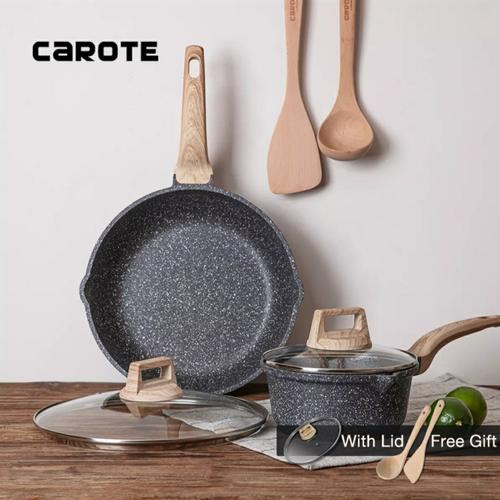 Foto Produk Carote Set Wok Pan with Lid 28 cm + Sauce Pan 18 Cm with Lid dari MCI-BioGlass