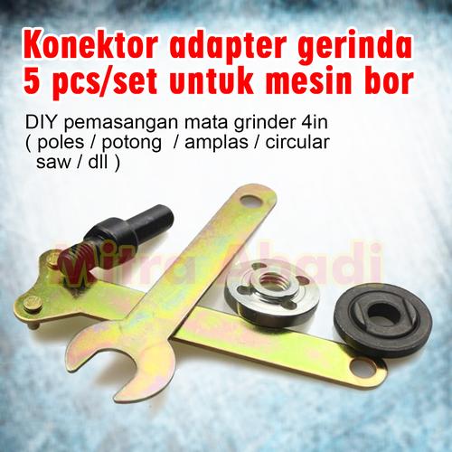 Foto Produk Konektor Adapter Gerinda for Mesin Bor 1 SET = 5 PCS dari Toko Mitra Abadi