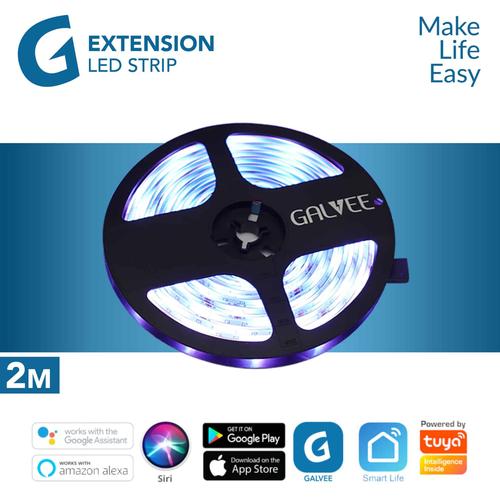 Gambar GALVEE Smart Led Strip Extension RGB 2M 2 Meter Wifi For Automation dari Galvee Official Store Jakarta Pusat Tokopedia