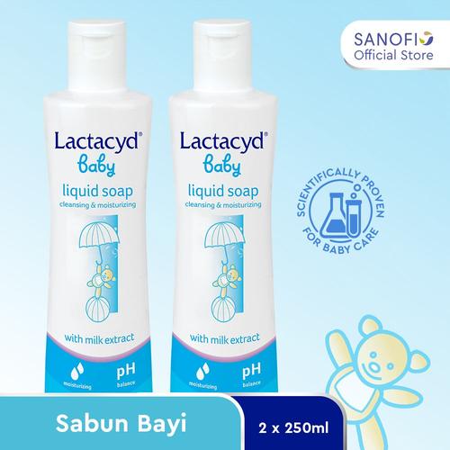 Foto Produk Lactacyd Baby Liquid Soap 1 Month Value Pack (2 pcs 250 ml) dari Sanofi Official Store