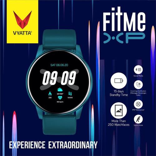 Foto Produk VYATTA Fitme XP Smartwatch - Custom Watch Face, Full Touch, IPX7 - Emerald Blue dari VYATTA INDONESIA