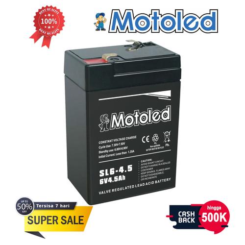 Foto Produk Baterai Motoled Aki Kering SL 6v 4.5Ah VRLA Baterai Aki Kering UPS dari DINOX STORE