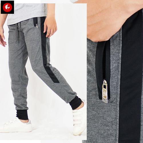 Foto Produk Kurt Celana Panjang Training Olahraga Pria Jogger Pants Okechuku - Abu tua, M fit to L dari Okechuku