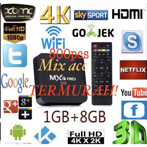Foto Produk TV Box Android Smart MXQ 4K RK3229 1G/8G H.264/H.265 dari Mix acc88