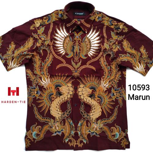 Foto Produk Kemeja batik pendek alisan slimfit dari harden