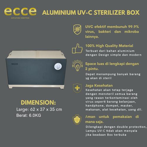 Foto Produk ECCE Aluminium UVC Sterilizer Box Membunuh Virus dan Bakteri (LARGE) dari Eccecollection