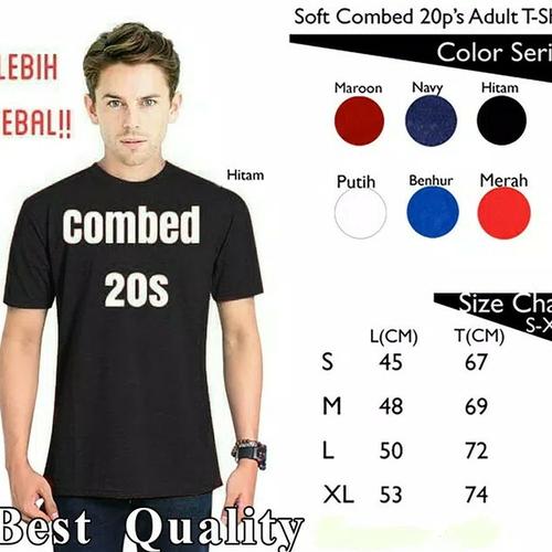Foto Produk Kaos Polos Lengan Pendek SoftCombed 20s dari Supplier Kaos ID