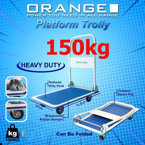 Gambar Hand truk 150 kg ORANGE / hand truck / troli / trolley / lipat barang dari Warunglistrik Jakarta Pusat Tokopedia