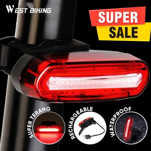 Gambar Lampu Sepeda Belakang LED Rechargeable West Biking Lampu Belakang dari West Biking Indonesia Jakarta Utara Tokopedia