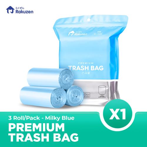 Foto Produk Rakuzen Premium Trash Bag Uk. 45 x 50 - Milky Blue dari Bagus Official Store