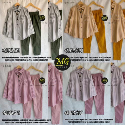 Foto Produk New Aleta Set Setelan Celana Wanita Baju Kerja Modis Cantik Murah dari Ilyassa Shop