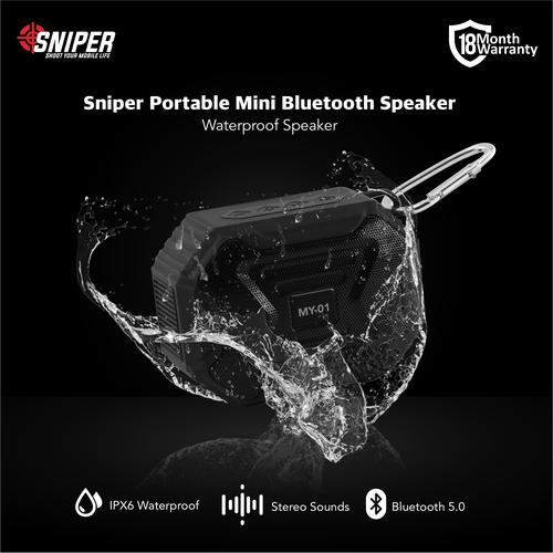 Foto Produk Sniper Portable Mini Bluetooth Waterproof Speaker MY-01 V.2 dari Sniper Indonesia