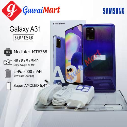 Foto Produk SAMSUNG GALAXY A31 6/128GB RAM 6GB ROM 128GB GARANSI RESMI - Hitam dari Gawai Mart