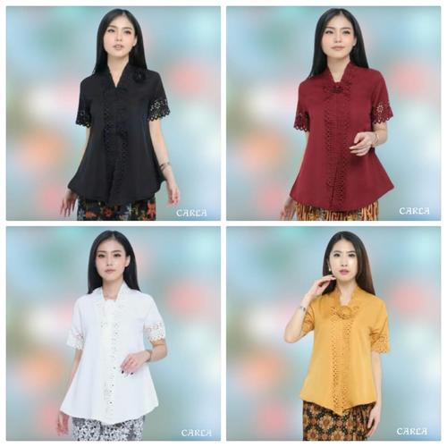Jual Promo Kebaya Encim Modern Laser Carca Lengan Pendek Cut Good Qualiti Maroon M Jakarta Barat New Trendy 99 Tokopedia