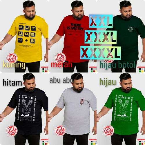 Foto Produk PROMO 11.11 KAOS JUMBO PRIA BIG SIZE UK.XXL,XXXL,XXXXL(motif random) - Putih, XXL dari VT-collection