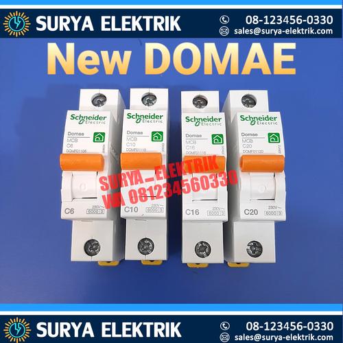 Foto Produk MCB Schneider Domae 1 Phase 1Pole 6A C6 10A C10 16A C16 20A C20 AMPER dari SURYA-ELEKTRIK