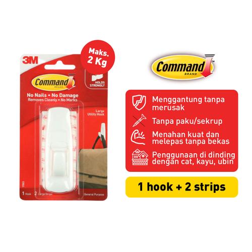 Foto Produk Command 3M Gantungan Large Utility Hook dengan Perekat Kuat 17003 dari 3M Indonesia Official