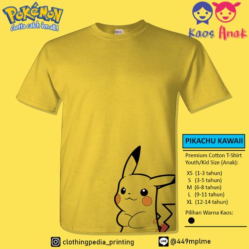 Jual Kaos Baju Anak Smug Pikachu Face Pokemon Go Kawaii Lucu Kid T Shirt Kuning Xs Kota Malang Clothingpedia Printing Tokopedia