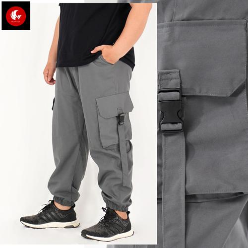 Foto Produk Okechuku ARTHUR BIG Celana Cargo Panjang Celana Cargo Pria BIG SIZE - Abu-abu dari Okechuku
