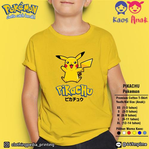 Jual Kaos Baju Anak Cowok Cewek Pikachu Pokemon Go Lucu Kid T Shirt Kuning Xs Kota Malang Clothingpedia Printing Tokopedia
