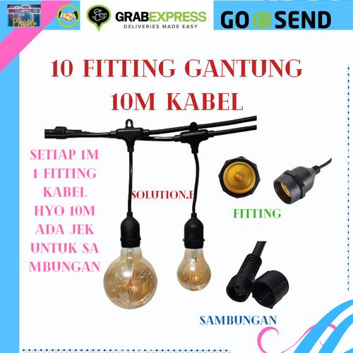 Jual Kabel Fitting Gantung 10 Meter 10 Fitting waterproof Fitting Cafe ...