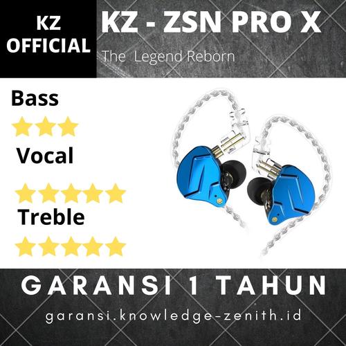 Foto Produk Knowledge Zenith KZ ZSN Pro X earphone with mic - Hitam dari Knowledge Zenith Store