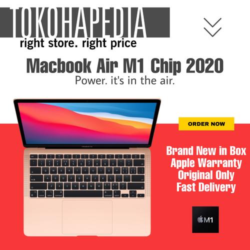 Foto Produk Apple MacBook Air M1 Chip 2020 256GB / 512GB SPACE GRAY, GOLD, SILVER - PRE ORDER dari tokohapedia