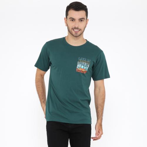 Foto Produk Wanderlust T-Shirt Kaos Life is Short Green Army - S dari Wanderlustbag Official