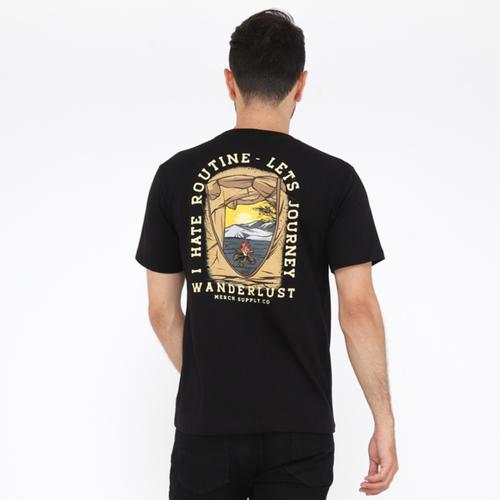 Foto Produk Wanderlust T-Shirt Kaos I Hate Routine Black - M dari Wanderlustbag Official