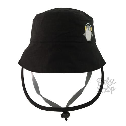 Jual Bucket Hat + Shield Penguin Black 