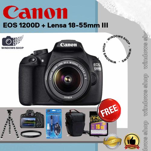 Jual Camera DSLR Canon EOS 1200D + Lensa 18-55mm III Kamera DSLR Canon