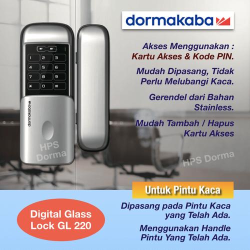 Gambar Digital Glass Lock dorma kaba GL 220 dari HPS Dorma Jakarta Barat Tokopedia