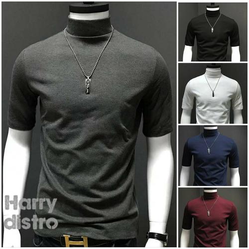 Jual Turtleneck Pendek kaos korean 