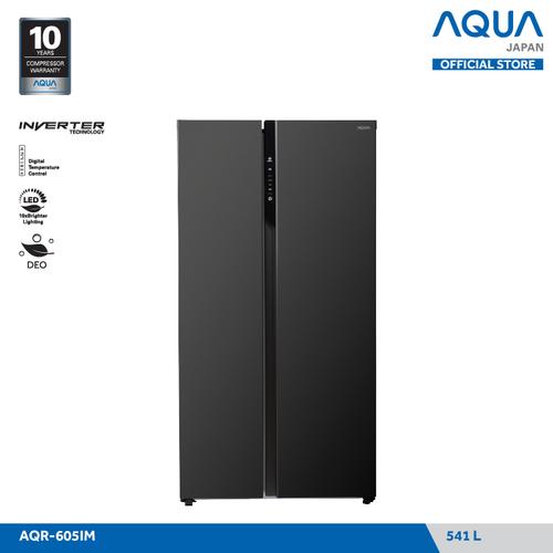 Foto Produk KULKAS AQUA AQR-605IM SIDE BY SIDE INVERTER AQR-605 IM dari AQUA JAPAN official