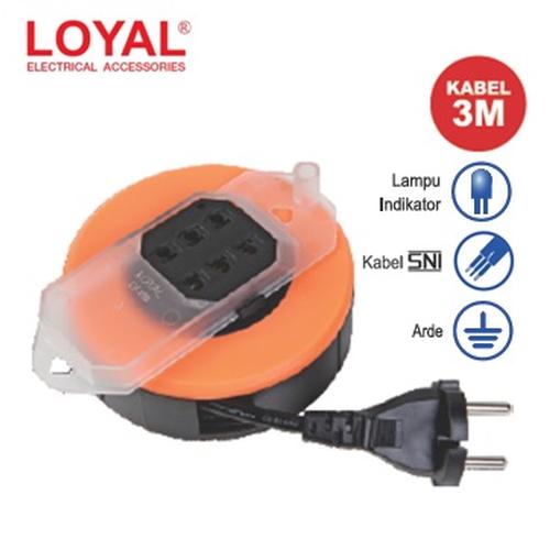 Gambar LOYAL LY-150 Kabel Box Roll Travel Mini 3 Lubang 3 Meter 3M SNI dari Britplaza Kota Depok Tokopedia
