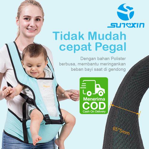 Foto Produk Gendongan Bayi Hipseat Hip Seat Ergonomis geos Bayi Baby Depan Carrier - Biru Muda dari SUNXIN