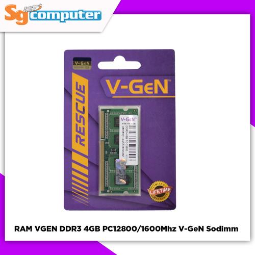 Foto Produk RAM Sodimm VGEN DDR3 4GB PC12800/1600Mhz V-GeN RESCUE dari SG Computer Jogja