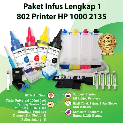 Foto Produk Paket Tinta Infus Printer HP 1000 2135 1112 1115 1515 1050 2050 3050 - 682 2335 2336 dari FixPrint Jakarta