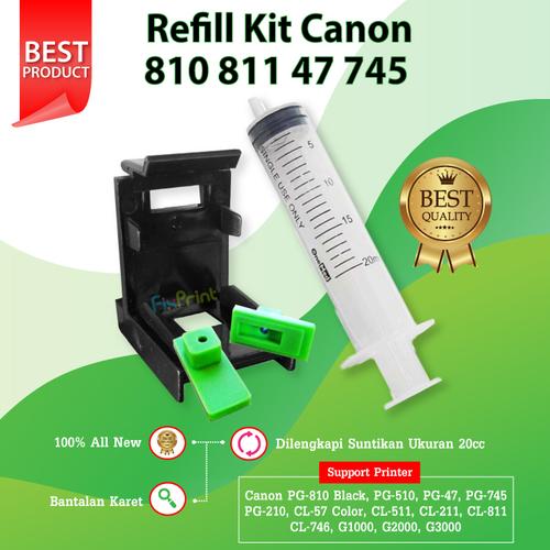 Foto Produk Refill Tool Kit Penyedot Sedot Tinta Cartridge Canon PG 810 CL 811 dari FixPrint Jakarta