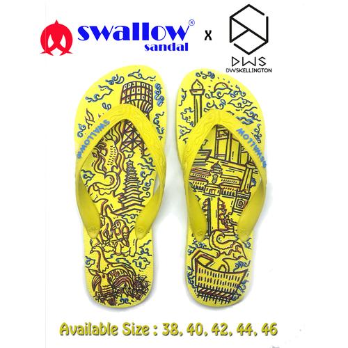 Foto Produk SANDAL SWALLOW X DWSKELLINGTON DOODLE YELLOW - KUNING - 38 dari Swallow Official Store