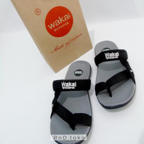 Foto Produk Sandal wakai pria warna abu-abu tali hitam - 39 dari RnD_toko