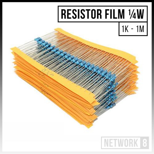 Jual RESISTOR METAL FILM 1K 4K7 10K OHM R 1/4 WATT 1/4W 1% - 1K - Kota Medan - Network 8 | Tokopedia