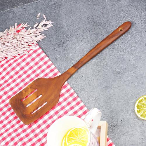 Foto Produk Gusta| sendok spatula sutil masak kayu jati berkualitas awet bisa cuci dari Mendekor