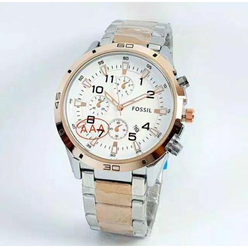 Pria Fossil Rantai Mewah Elegant 