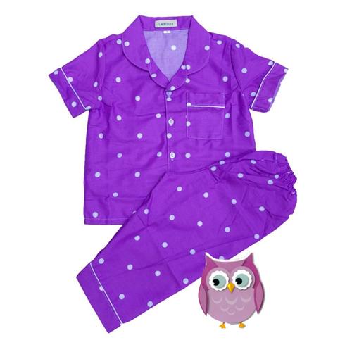 Foto Produk Lemons Piyama Anak Katun Cute 109 usia 1-12 tahun - 2, Biru dari JC Piyama Grosir